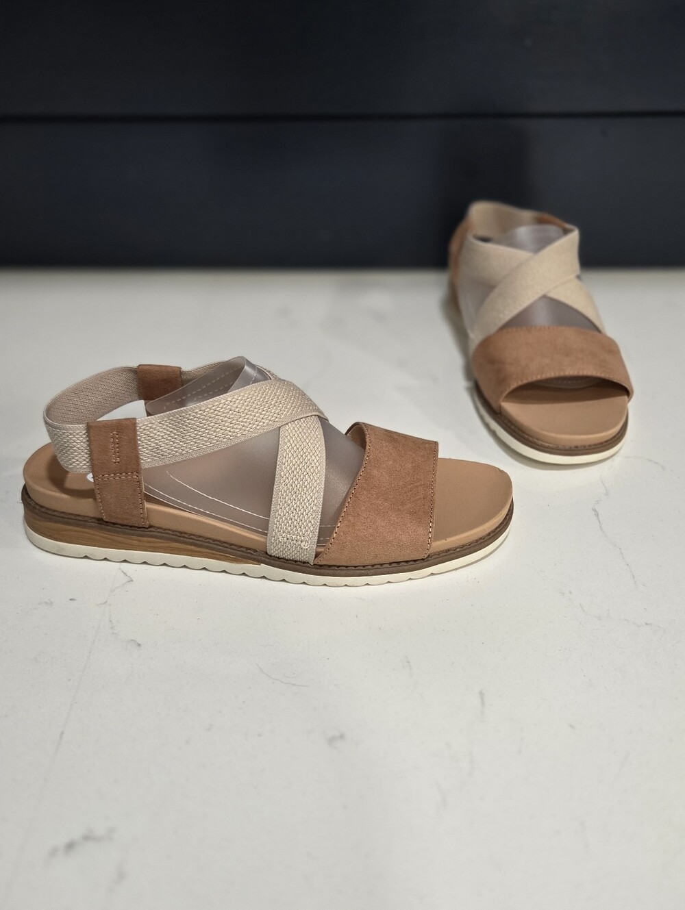 Dr. Scholl's Islander Ankle Strap Sandal Stretchy Straps Comfort Insole Size 9M